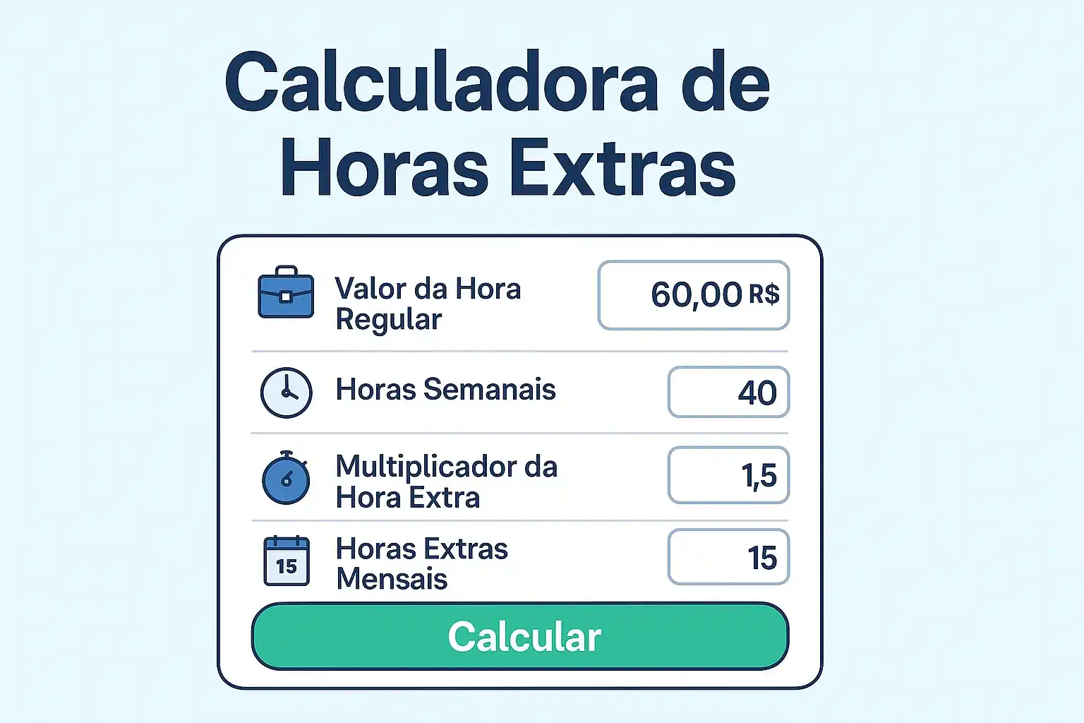 calculadora horas extras