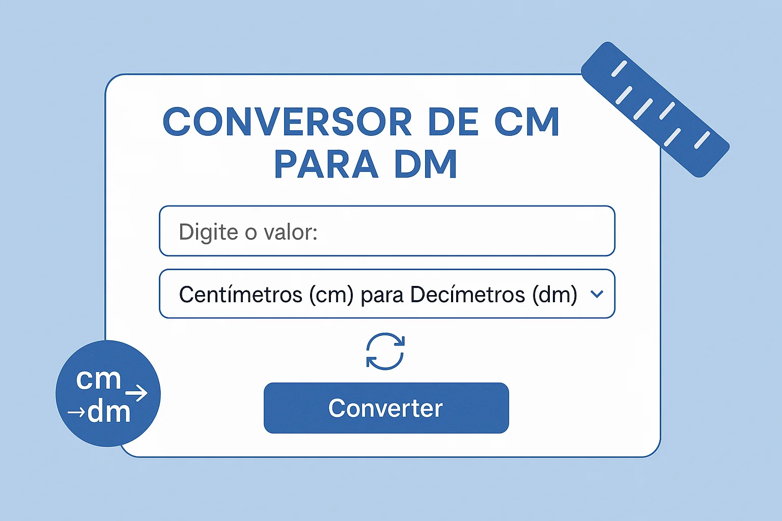 Conversão de cm para dm | Calculadora e Fórmulas Fáceis
